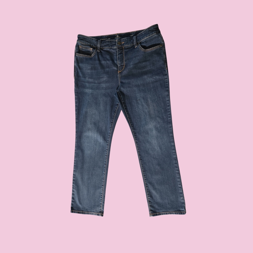 St. John's Bay Dark Blue Straight-Leg Women’s Jeans